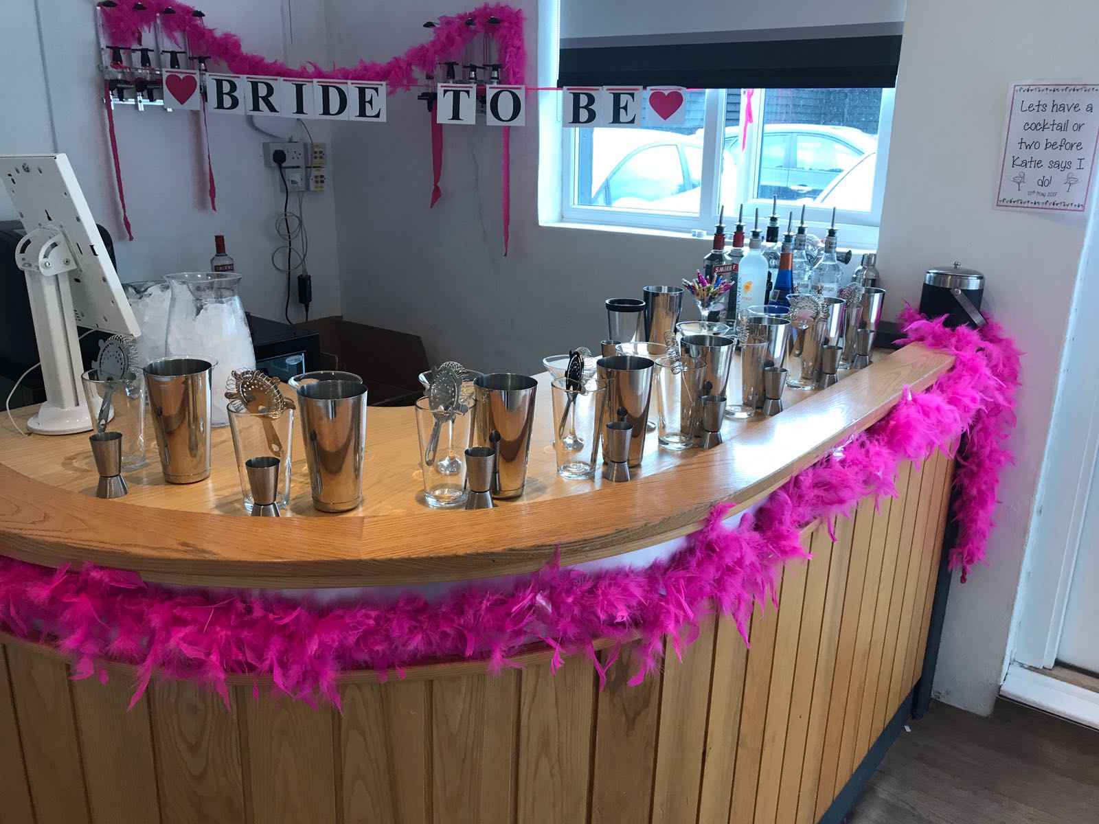 Tipsy Set Up on Bar
