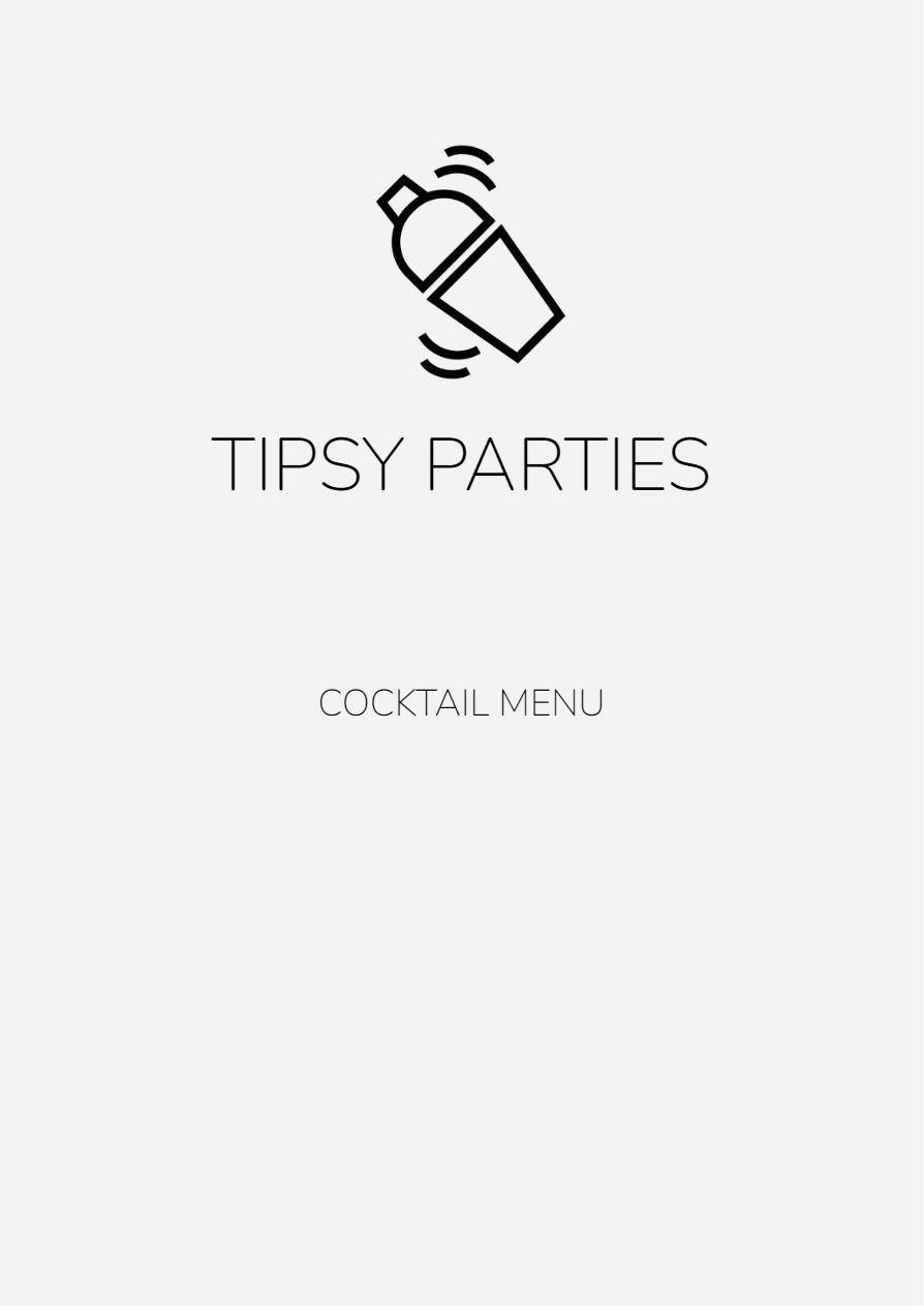 Cocktail menu page 1